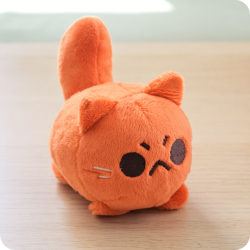 Peluche chat roux