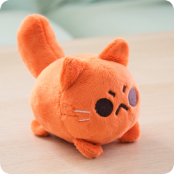 Peluche chat roux