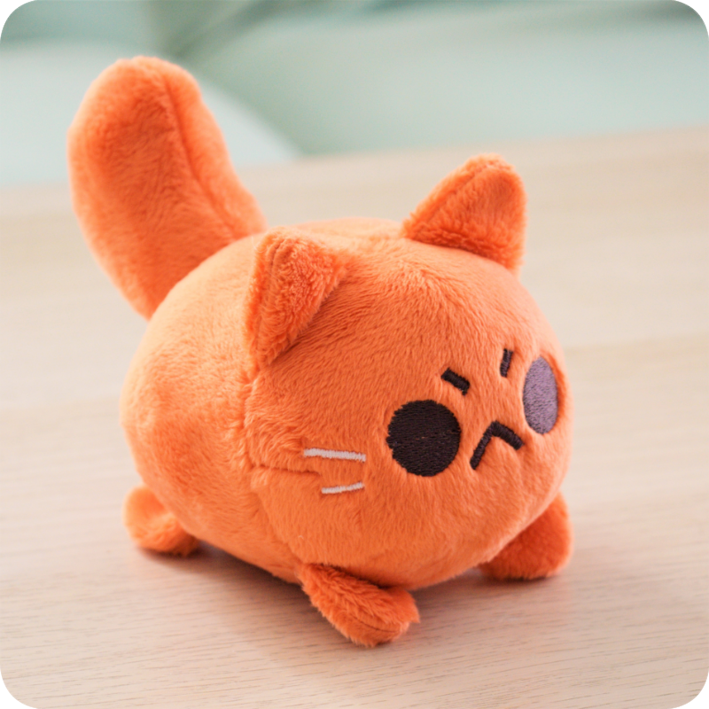 Peluche chat roux