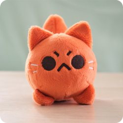 Peluche chat roux
