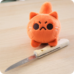 Peluche chat roux