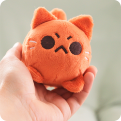 Peluche chat roux