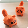 Peluche chat roux