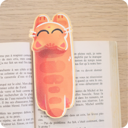 Marque page chat roux