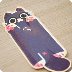 Marque page chat noir