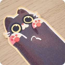 Marque page chat noir