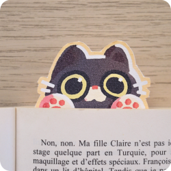 Marque page chat noir