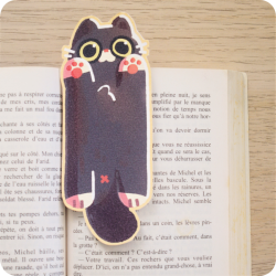 Marque page chat noir