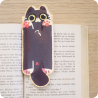 Marque page chat noir