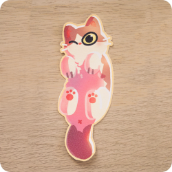 Marque page chat gris