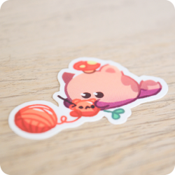Sticker Chat gris