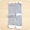 Chaussettes chat gris