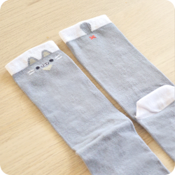 Chaussettes chat gris