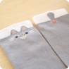 Chaussettes chat gris