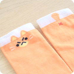 Chaussettes chat roux