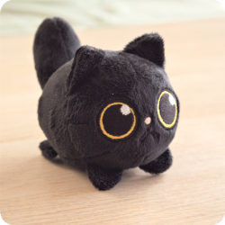 Peluche chat noir
